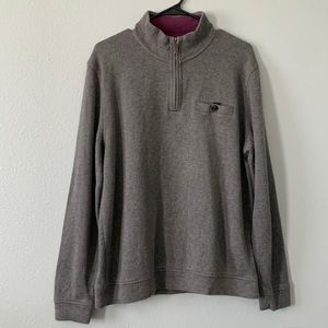Ted Baker London grey wool blend curbing zip pullover sweater!